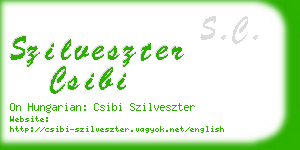 szilveszter csibi business card